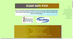 Desktop Screenshot of cleansafefood.org